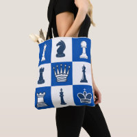 Schaakstuk Canvas tas All-Over Print Schaakliefheb