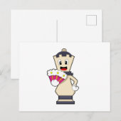 Schaakstuk Dame bij Schaken.PNG Briefkaart (Voorkant / Achterkant)