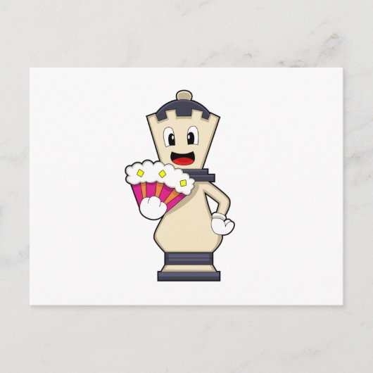 Schaakstuk Dame bij Schaken.PNG Briefkaart (Voorkant)