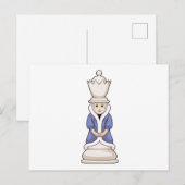Schaakstuk Dame Schaken Briefkaart (Voorkant / Achterkant)