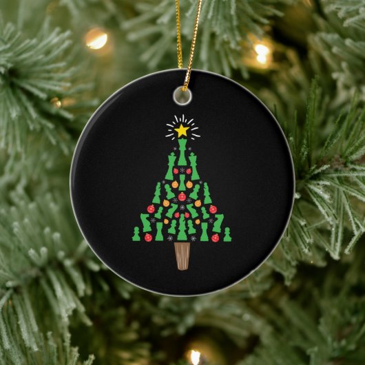 Schaakstuk Kerstboom Keramisch Ornament (Boom)