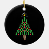 Schaakstuk Kerstboom Keramisch Ornament (Achterkant)