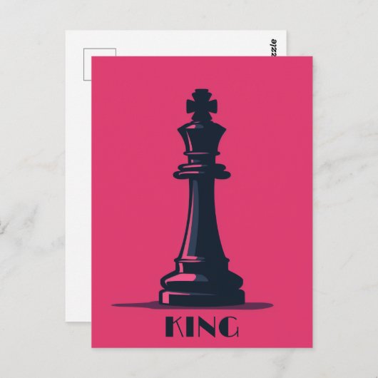Schaakstuk - King Briefkaart (Voorkant / Achterkant)
