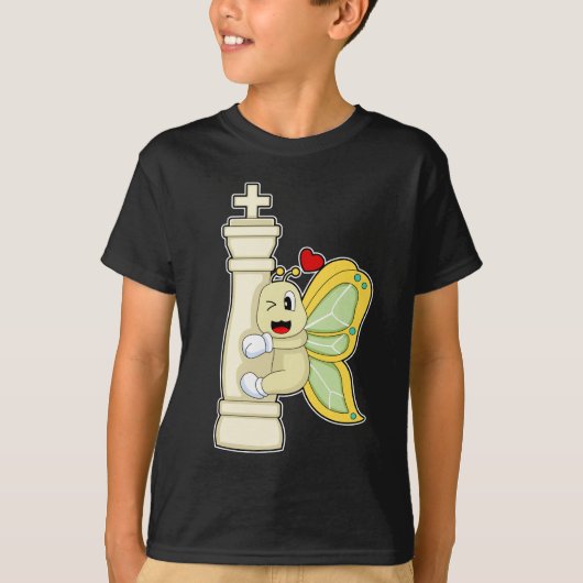 Schaakstuk King Butterfly Chess T-shirt (Voorkant)