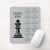 Schaakstuk Koning 2026 Kalender Muismat (Met muis)
