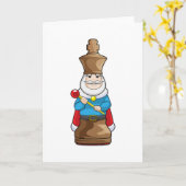 Schaakstuk Koning Schaak Kaart (Gele Bloem)