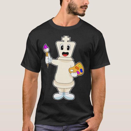 Schaakstuk Koning Schaakbordspel T-shirt (Voorkant)