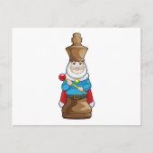 Schaakstuk Koning Schaken Briefkaart (Voorkant)