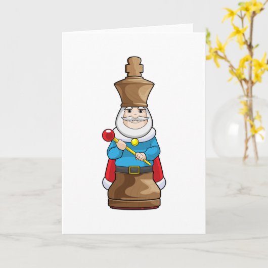 Schaakstuk Koning Schaken Kaart (Gele Bloem)
