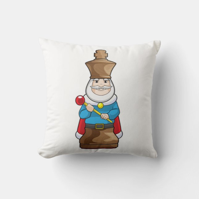 Schaakstuk Koning Schaken Kussen (Voorkant)
