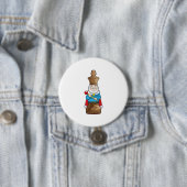 Schaakstuk Koning Schaken Ronde Button 7,6 Cm (In situ)
