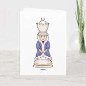 Schaakstuk Koningin Schaken Kaart (Achterkant)