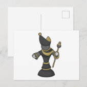 Schaakstuk Loper Schaak Briefkaart (Voorkant / Achterkant)