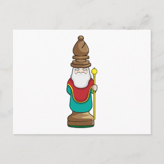 Schaakstuk Loper Schaken Briefkaart (Voorkant)