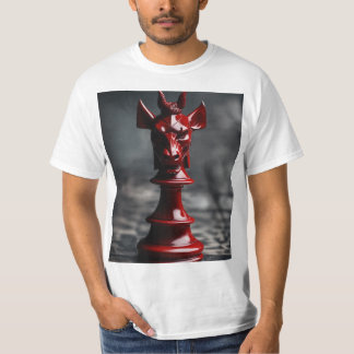 Schaakstuk met duivelthema - Donkere symboliek in T-shirt