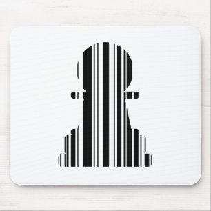 Schaakstuk Patroon Ontwerp Pion Bar Code Muismat