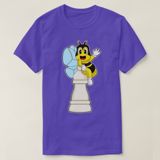 Schaakstuk Pion Bee Chess T-shirt (Design voorkant)