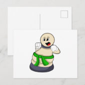 Schaakstuk Pion bij Schaken Briefkaart (Voorkant / Achterkant)