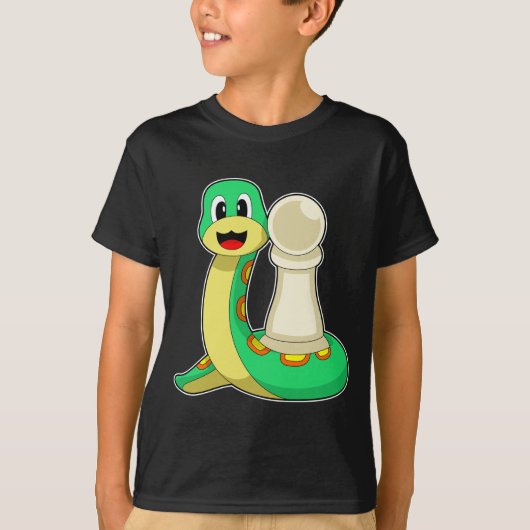 Schaakstuk Pion Snake Chess T-shirt (Voorkant)
