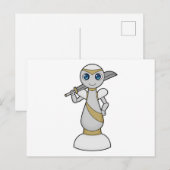 Schaakstuk Pion Zwaard Schaken Briefkaart (Voorkant / Achterkant)