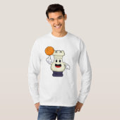 Schaakstuk Rook bij Basketball Sports T-shirt (Voorkant volledig)