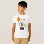 Schaakstuk Rook bij Basketball Sports T-shirt (Voorkant volledig)