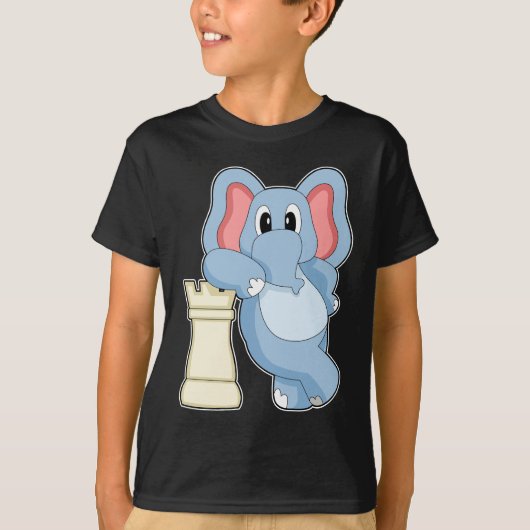 Schaakstuk Rook Elephant Chess T-shirt (Voorkant)