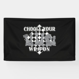 schaakstuk spel strategie cadeau een schaakspeler spandoek