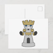 Schaakstuk Toren Schaken Briefkaart (Voorkant / Achterkant)