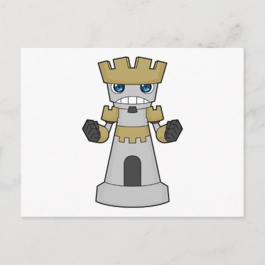 Schaakstuk Toren Schaken Briefkaart (Voorkant)