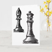 Schaakstuk wenskaart, blanco bij elke gelegenheid kaart (Gele Bloem)
