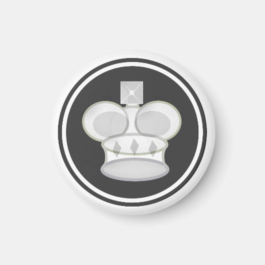 Schaakstuk Witte Koning Magneet (Voorkant)