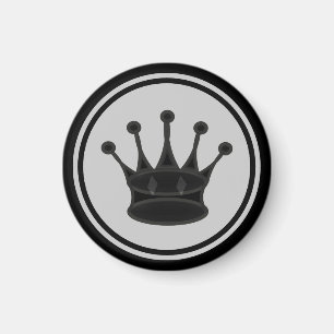 Schaakstuk Zwarte Koningin Magneet