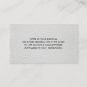 Schaakstukken aan boord | Lederen achtergrond Visitekaartje (Achterkant)