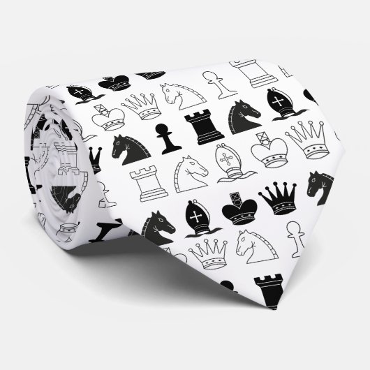 Schaakstukken aanpassen stropdas (Opgerold)