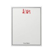 Schaakstukken  Art #2 Rood Notitieblok (Linkerzijde)