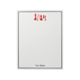 Schaakstukken  Art #2 Rood Notitieblok