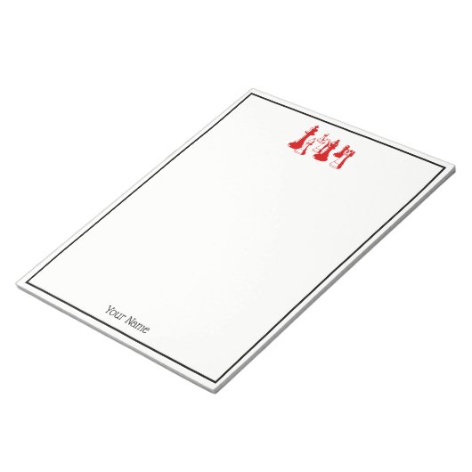 Schaakstukken  Art #2 Rood Notitieblok (Schuin)