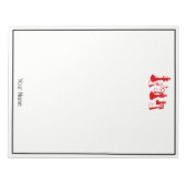 Schaakstukken Art #2 Rood Notitieblok (Voorkant)