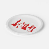 Schaakstukken Art #2 Rood Papieren Bordje (Gekanteld)