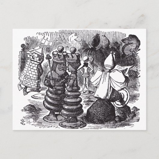 Schaakstukken Briefkaart (Voorkant)