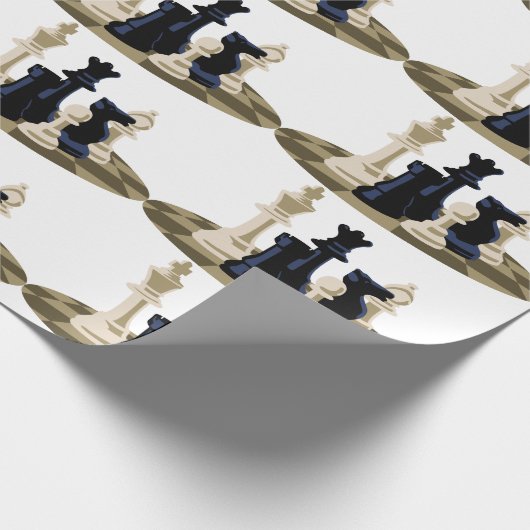 Schaakstukken Cadeaupapier (Hoek)