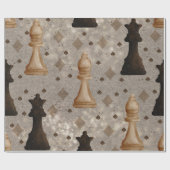 Schaakstukken Cadeaupapier (Vlak)