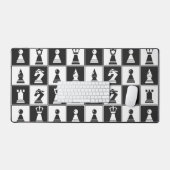 Schaakstukken Design Desk Mat (Keyboard & Muis)