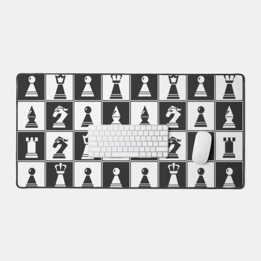 Schaakstukken Design Desk Mat (Keyboard & Muis)