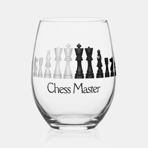 Schaakstukken Design Stemless wijnglas Zonder Voet