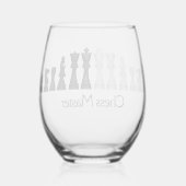 Schaakstukken Design Stemless wijnglas Zonder Voet (Achterkant)