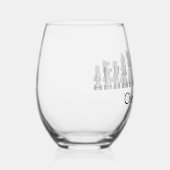 Schaakstukken Design Stemless wijnglas Zonder Voet (Rechts)