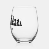 Schaakstukken Design Stemless wijnglas Zonder Voet (Links)
