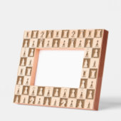 Schaakstukken geëtst Afbeelding Lijst Gegraveerde Lijstjes (Links)